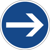 Here you must turn right 