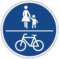 Common walking and cycling path