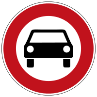 Motor vehicles prohibited 