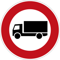 Motor vehicles over 3.5 t prohibited