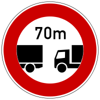 Deviating from the specified minimum distance prohibited