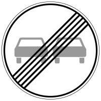 End of overtaking restriction for all vehicles