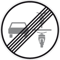 End of the prohibition on overtaking single-track vehicles for multi-track motor vehicles and motorcycles with sidecars