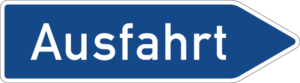 Exit from the Autobahn