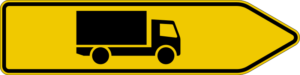 Advance direction signs for certain types of traffic