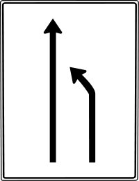 Narrowing sign